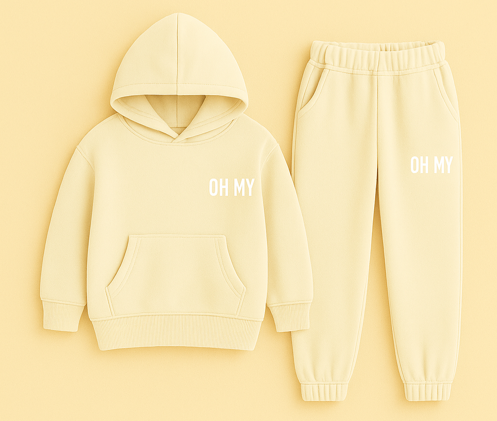 100% cotton kids hoodie set