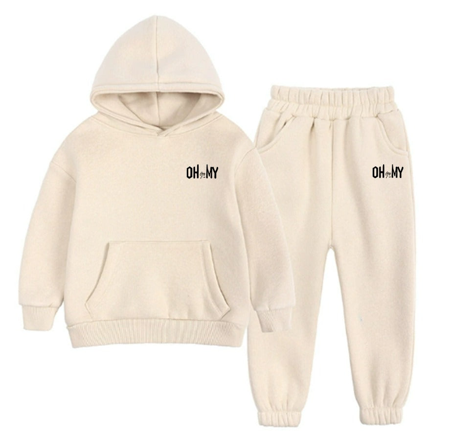 100% cotton kids hoodie set