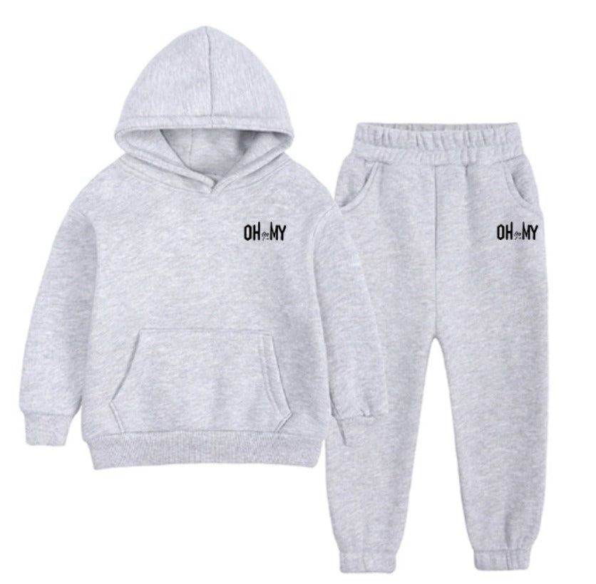 100% cotton kids hoodie set