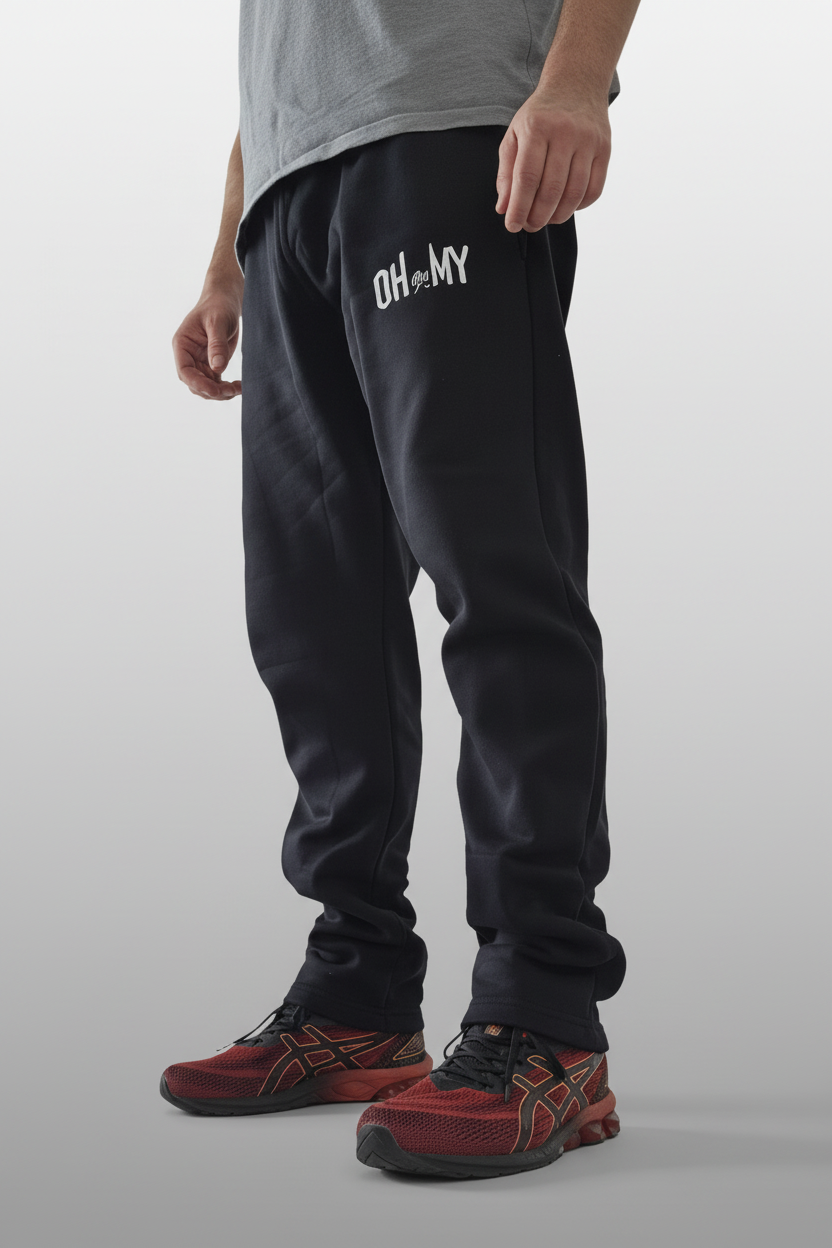 Black Cotton Track Pants – Comfort You Can Live In
