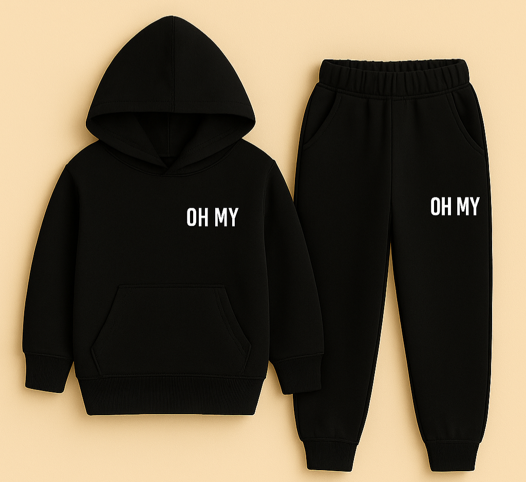 100% cotton kids hoodie set